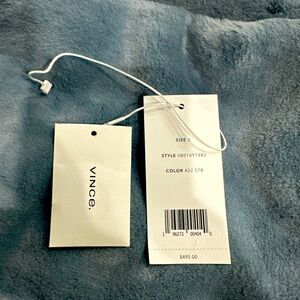 Vince baby blue fur coat